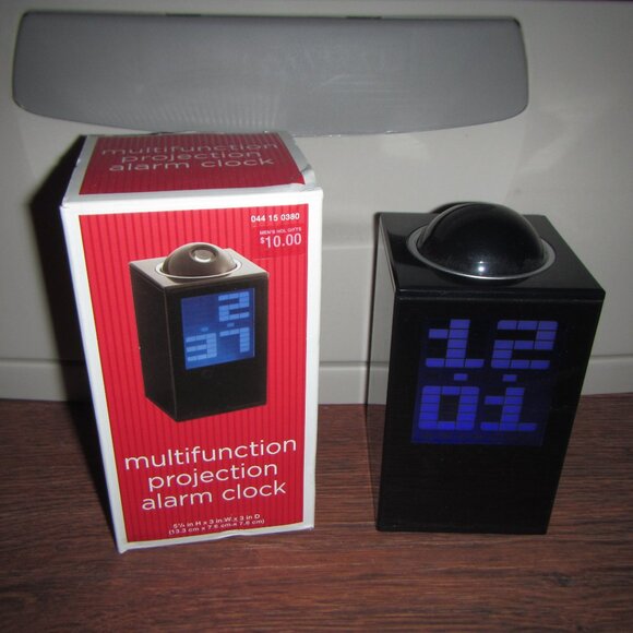 Blue Backlit Multifunction Red Projection Alarm Clock LED Digital LCD Display - Picture 1 of 6